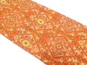 未使用品　菱に華紋織り出し袋帯(未仕立て)